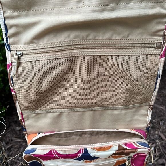 Coach signature satin hanging cosmetic toiletry bag - Picture 4 of 11